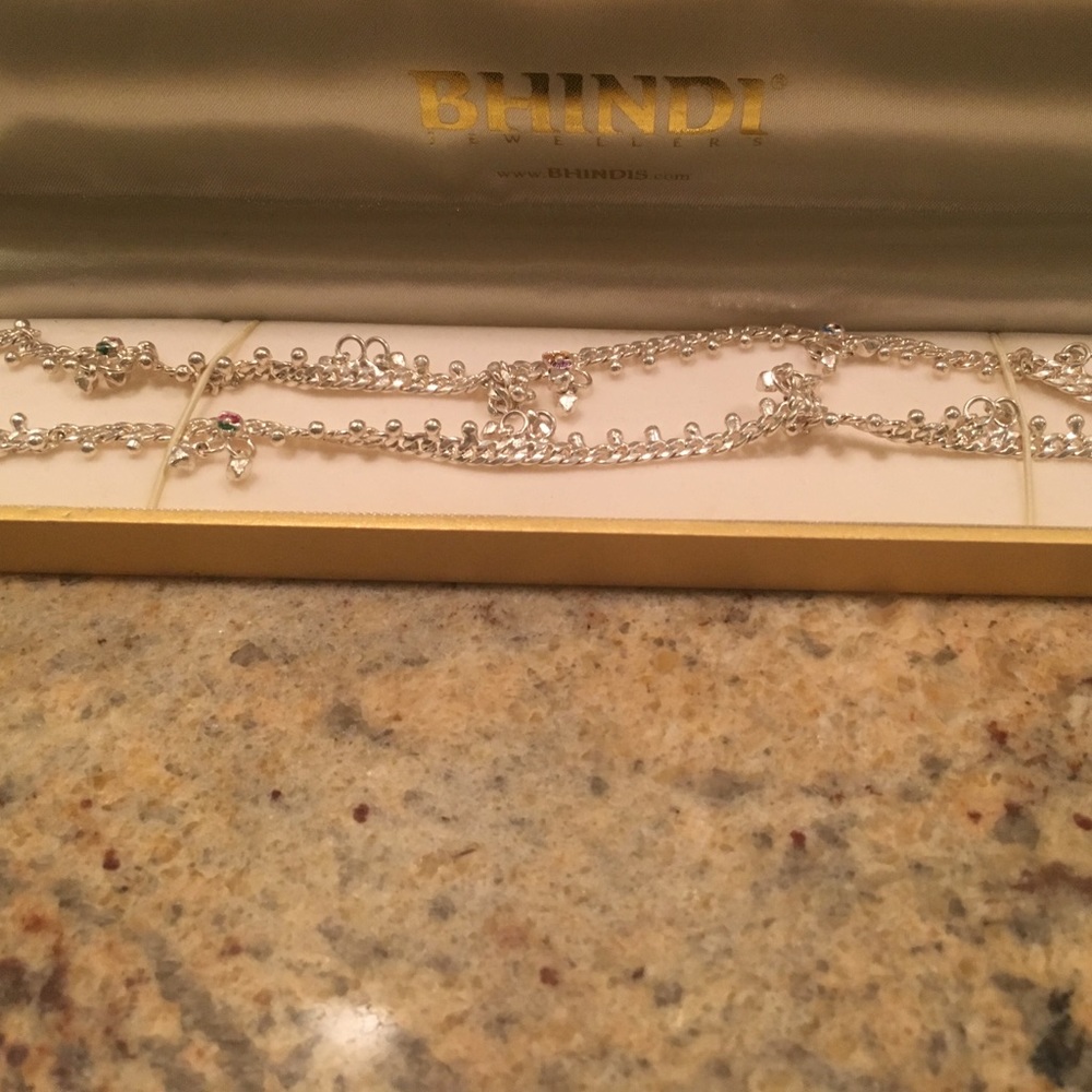 Bhindi Silver Anklets